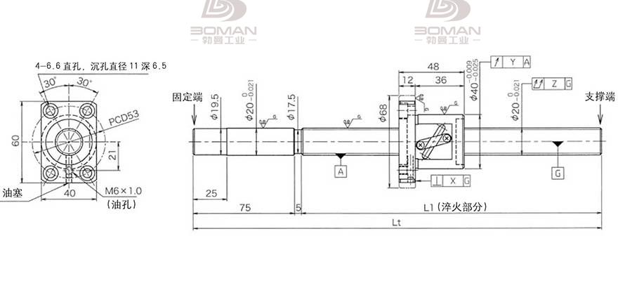 KURODA GG2005DS-BALR-1505A 黑田精工丝杆怎么安装图解