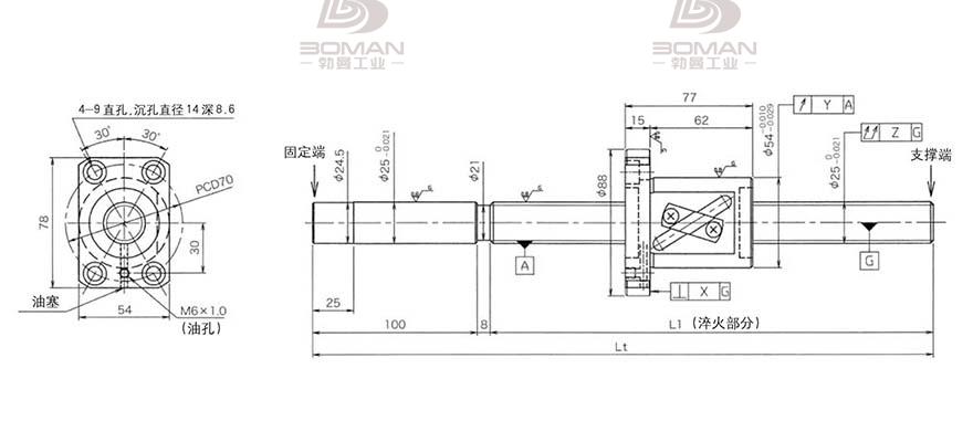 KURODA GG2525AS-BALR-2020A 上海黑田精工丝杆