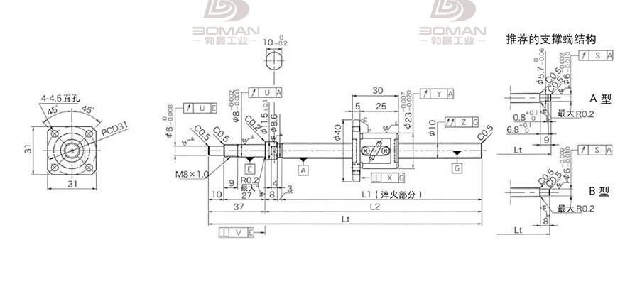 KURODA GP1002DS-EAFR-0210B-C3S 黑田精工丝杆的价格