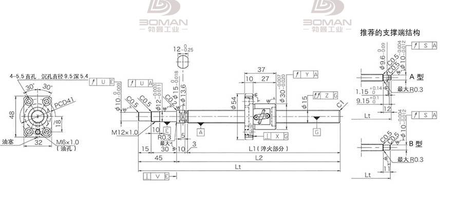 KURODA GP1502DS-BAPR-0600B-C3F 黑田丝杠螺母怎么拆卸图解