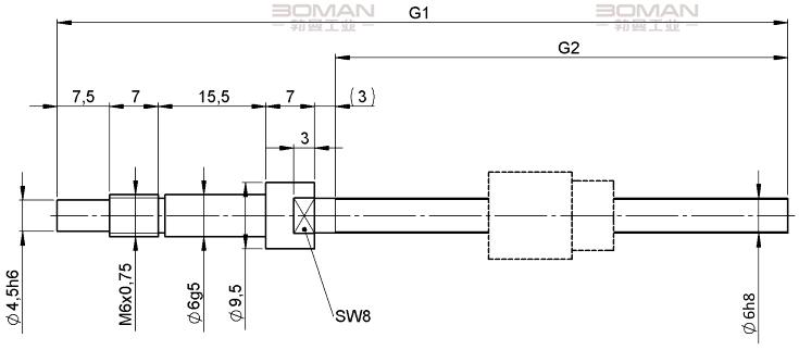 STEINMEYER施坦梅尔 1112/2.6.65.105 施坦梅尔滚珠丝杆结构图