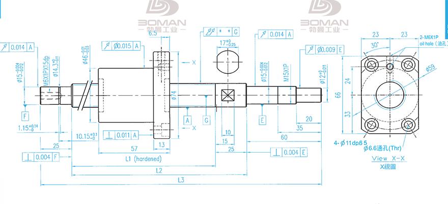 TBI XSVR02010B1DGC5-1099-P1 tbi滚珠丝杆可提供轴端加工